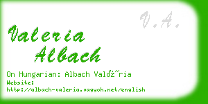 valeria albach business card